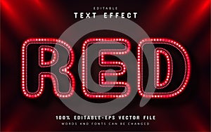 Red text effect neon style