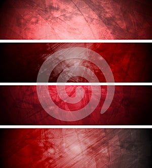 Red textural backgrounds set