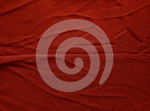 Red texture cloth background. Matted and striped surface