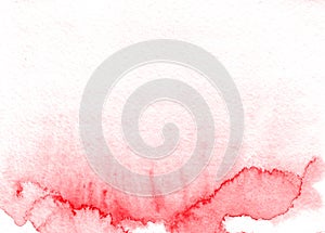 Red texture flower love watercolor background, raster illustration