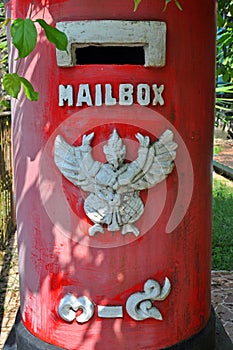 Red Thailand post mail box
