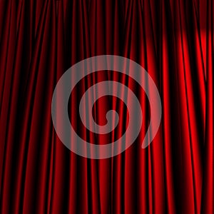 Red theater curtain