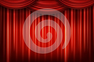 Red theater curtain