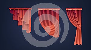 Red Theater Curtains, Velvety And Luxurious Drapes or Fabrics, Serve As A Dramatic Gateway Between The Audience