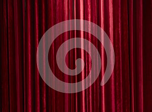 Red theatre curtain background folds