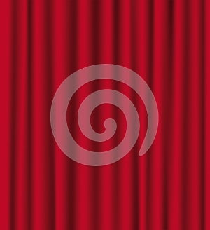 Red theatre curtains. photo