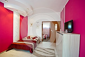 Red theme bedroom