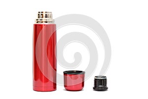 Red thermo bottle photo