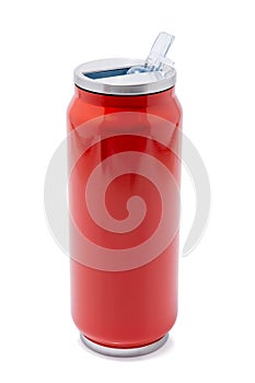 Red thermos bottle or Stainless steel thermos travel tumbler