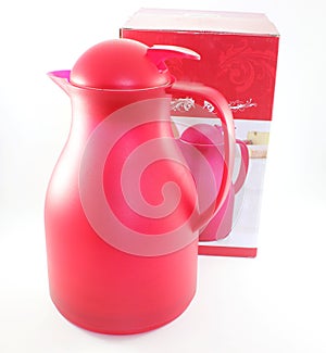 Red Thermos and box as a present
