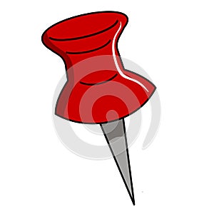 Red thumbtack