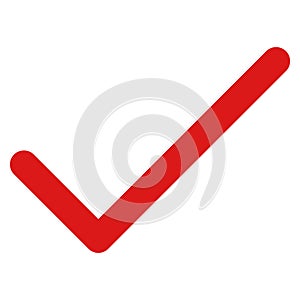 Red tick icon for web or app ui design