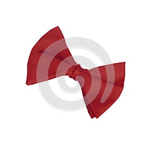 Red tie-bow isolated on white