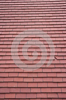 Red tile roof background
