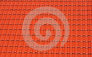 Red tile roof background