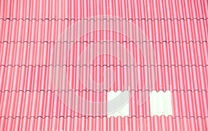 Red tile roof background