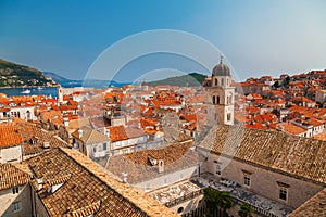 Red-tiled roofs in the Old Town of Dubrovnik