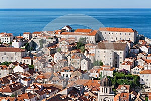 Red tiled roofs of the old town in Dubrovnik