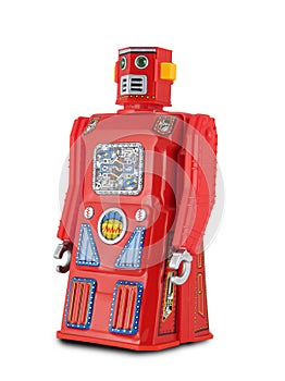 Red Tin Toy Robot