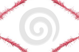 Red tinsel frame