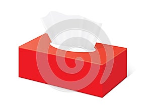 Red tissue box mock up