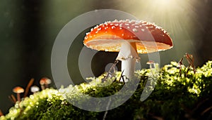 Red toadstool mushroom