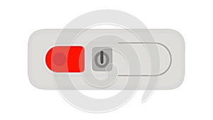 Red Toggle Switch Button - Control, Power, Interface, On Off vector design Generative AI
