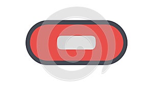 Red Toggle Switch UI Off Position Control Icon, vector design Generative AI