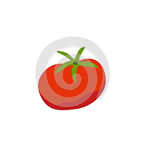 Red tomato cartoon style vector illustration.