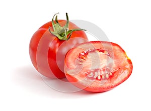 Red tomato with cut