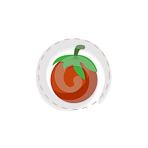 red tomato illustration on white background. red tomato clipart. red tomato flat icon