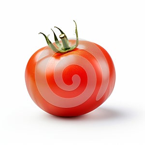 Red Tomato On White Background: 8k Resolution Uhd Image
