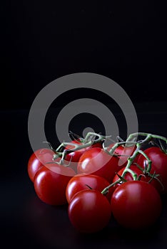 Red tomatoes in atmospheric light