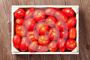 Red tomatoes box