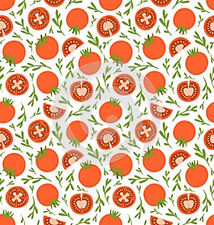 Red tomatoes pattern