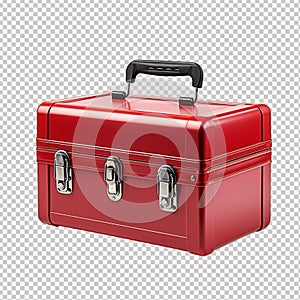 Red Toolbox isolated on transparent background