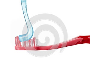 Red toothbrush