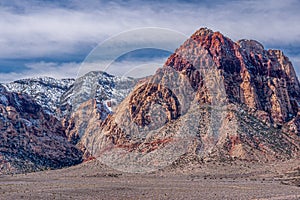 Red topped mountain in Red Rock Canyon, Nevada, USA