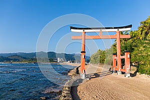 Red Torii in Aoshima Shrine