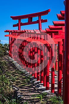 Red Torii Gate Tunnel, Motonosumi Inari Shrine