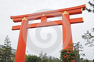 Red Torii at Heian Shrine, Kyoto