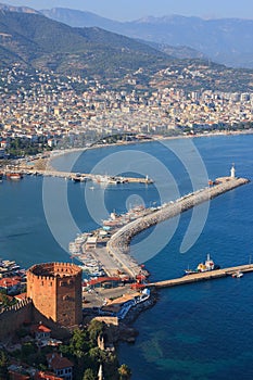 Red Tower in Alanya. Turkey