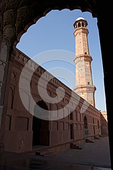 Red tower of Lahore mosque