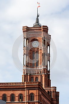 Red Town Hall at Alexanderplatz, Berlin, Germany.