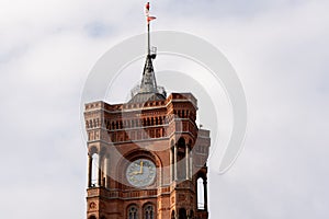 Red Town Hall at Alexanderplatz, Berlin, Germany.