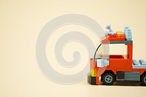 Red toy firefighter car