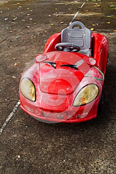 Red Toycar on The Road photo