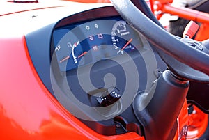 Red tractor dashboard