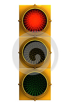 Red Traffic Light face on