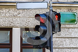 Red traffic light